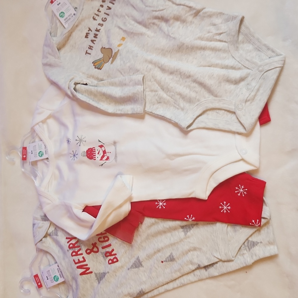 Holiday, Christmas, Carter's Baby, Thanksgiving, Christmas Outfits sz 6 months